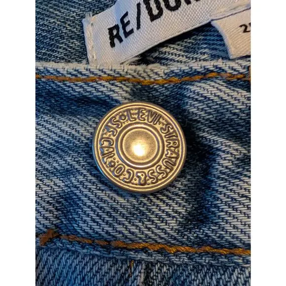 RE/DONE Levi's High Rise Ankle Crop (HRAC) Reconstructed Jeans - 25 - Picture 12 of 16
